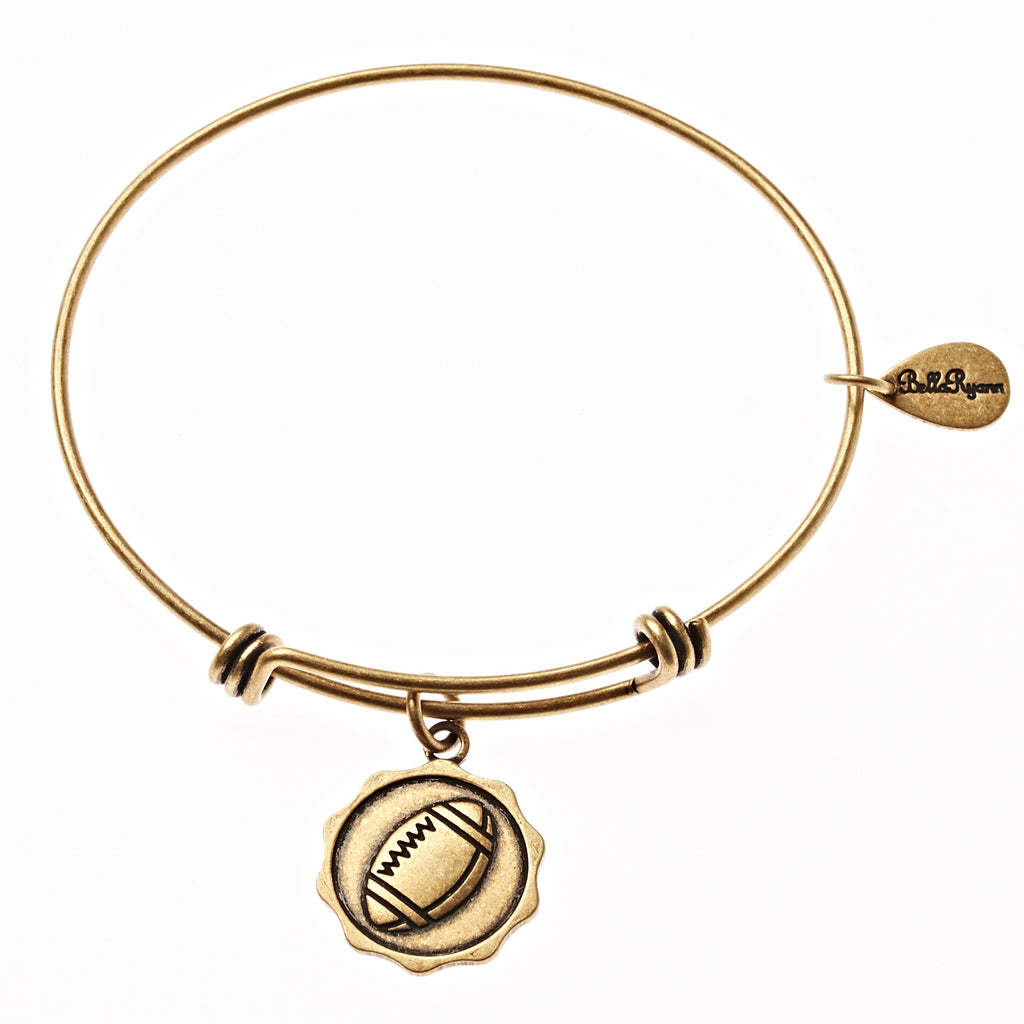 Football Expandable Bangle Charm Bracelet