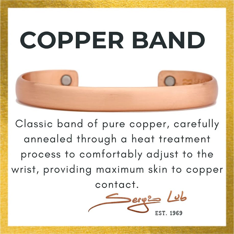 Copper Band Brushed Small Sergio Lub Bracelet