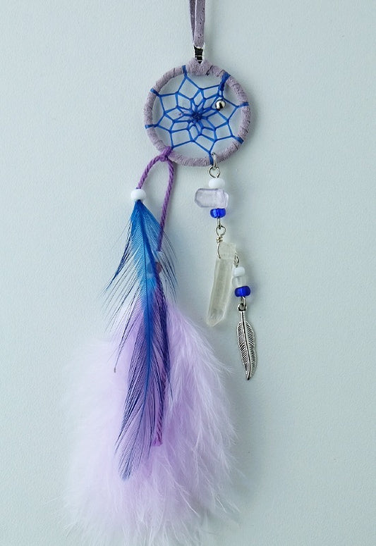Lavender Magical Dreamcatcher with Quartz Crystal