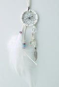 White Magical Dreamcatcher with Quartz Crystal