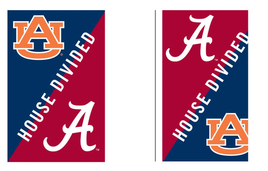 Auburn/Alabama House Divided House/Garden Flag SALE!!