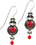Silver Forest Red Jade w/Filigree