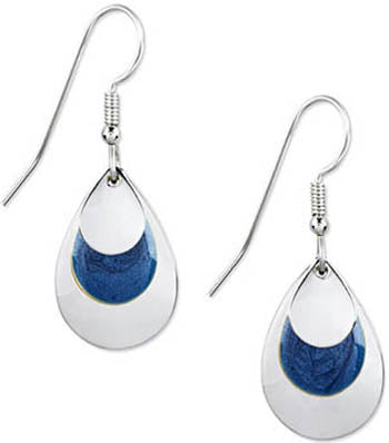 Silver Forest Evening Rain/Blue & Silver Tears Earrings