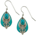 Silver Forest Silver Patina Teardrop Oval Earrings
