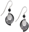 Silver Forest Black & Silver 3 Layer Paisley Earrings