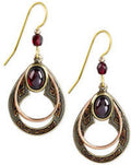 Silver Forest Ornate Keyhole/Open Teardrop Earrings