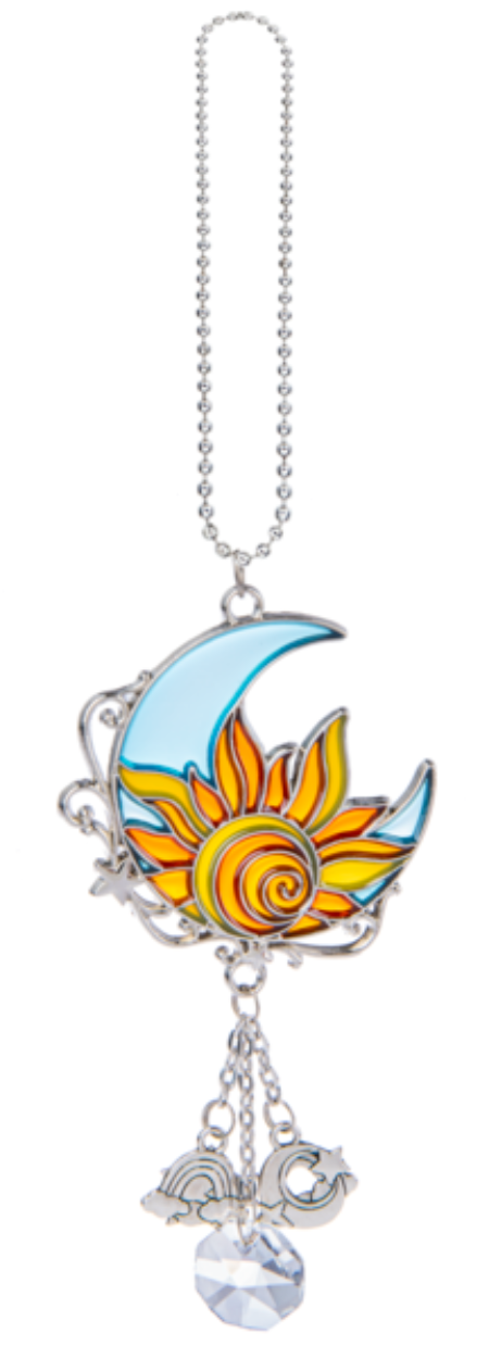 Sun and Moon Car Charm