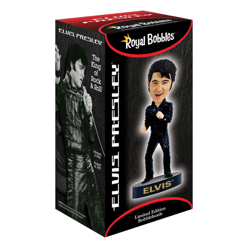 Elvis Black Leather Bobblehead