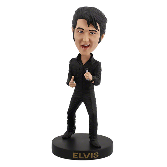 Elvis Black Leather Bobblehead