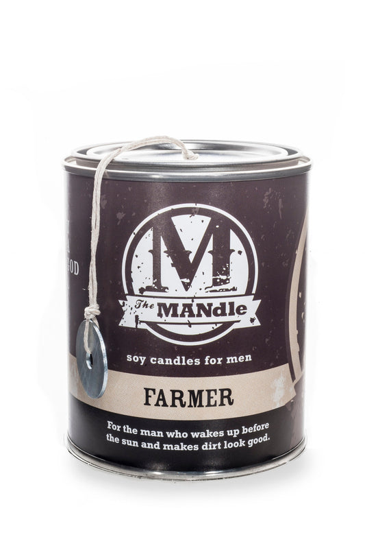 The MANdle Farmer Candle