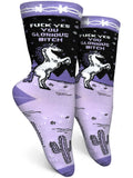 Fuck Yes You Glorious Bitch Womens Crew Socks