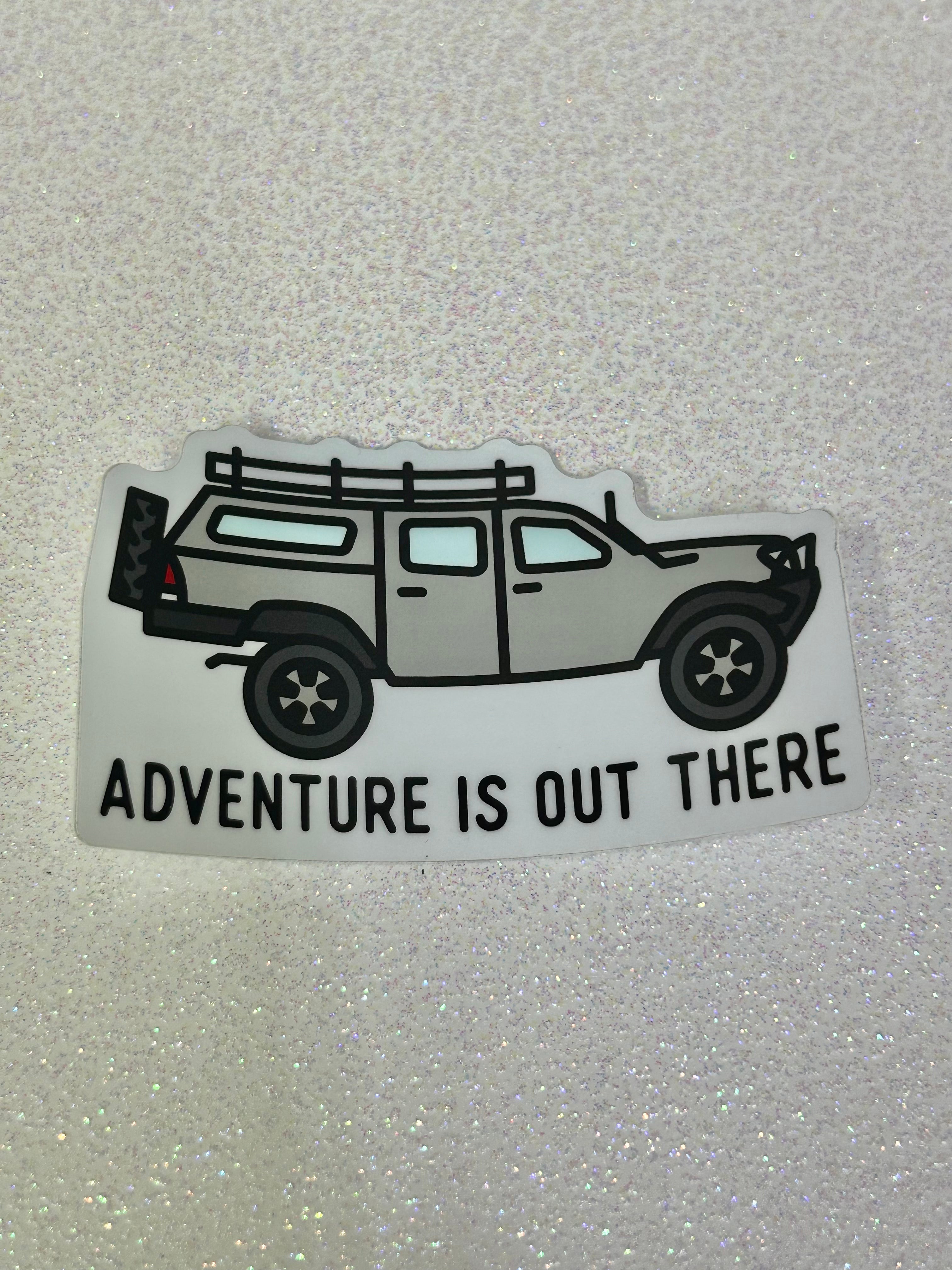 Adventure Is Out There Sticker