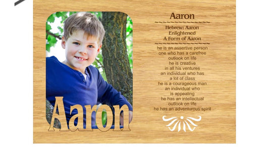 Engraved Wood Name Personality Frame/Magnet L-Z