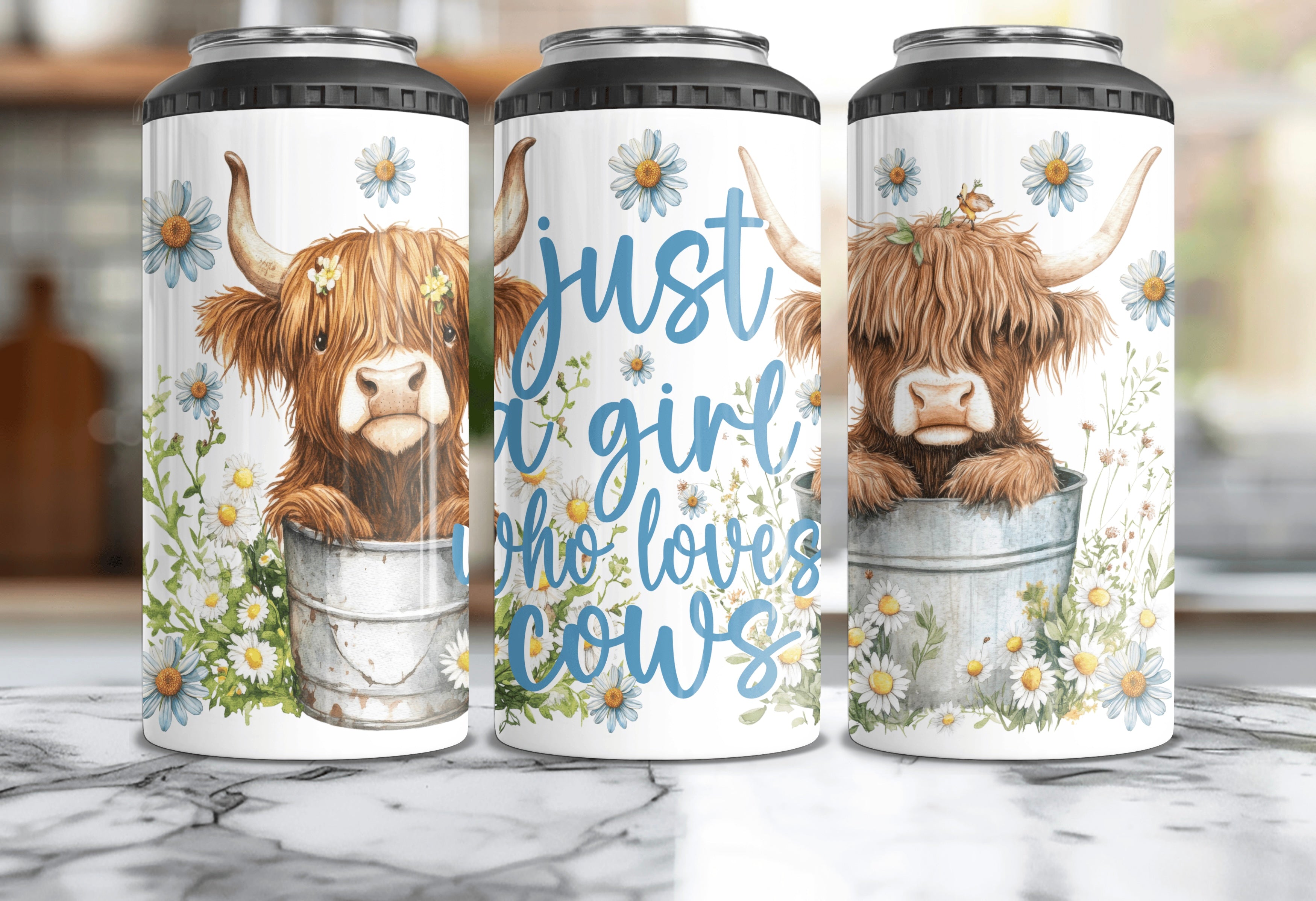 Just a Girl Who Loves Cows Can Cooler