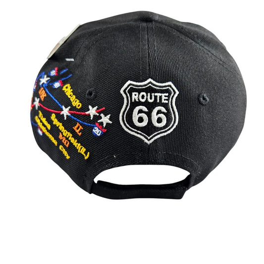 Route 66 Black Map and Shadow Shield Cap