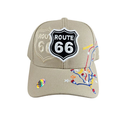 Route 66 Khaki Map and Shadow Shield Cap