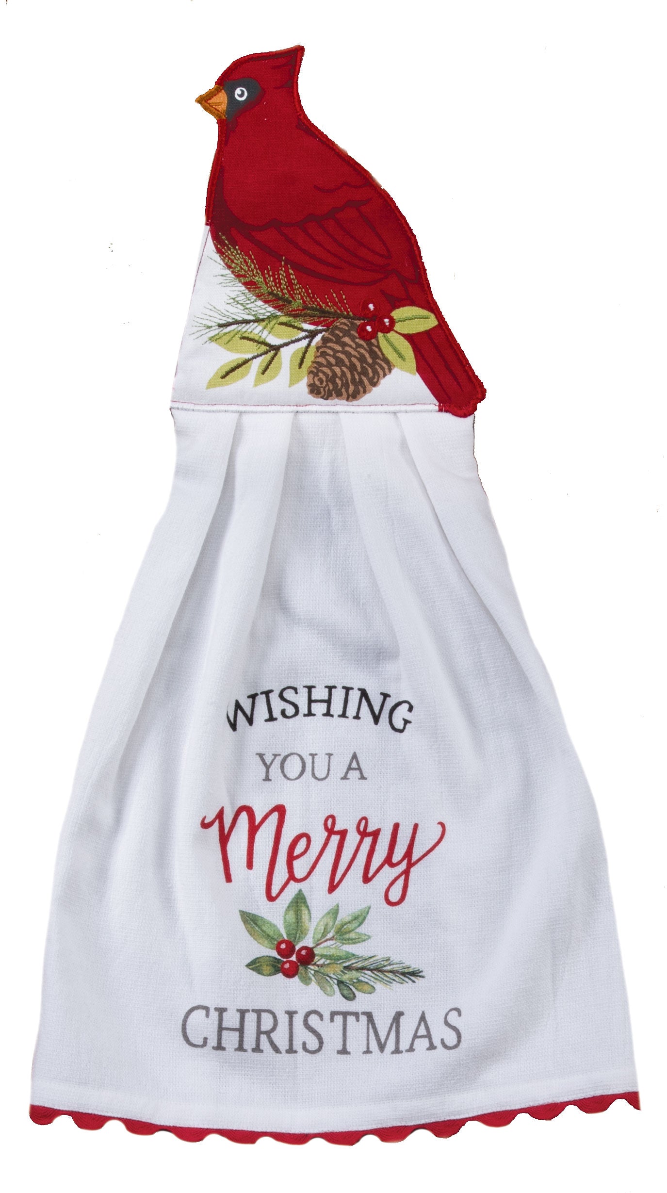 Wishing You a Merry Christmas Cardinal Hang Ups Towel