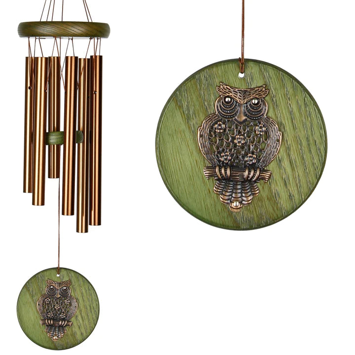 Habitats Green Owl Windchime