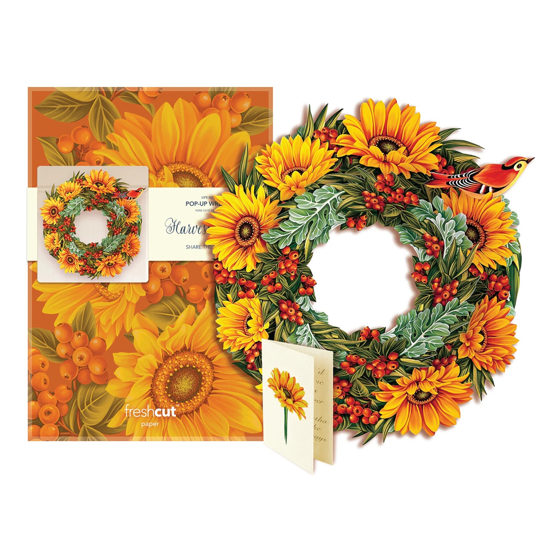 Harvest Wreath FreshCut Paper - Pop Up Flower Wreath
