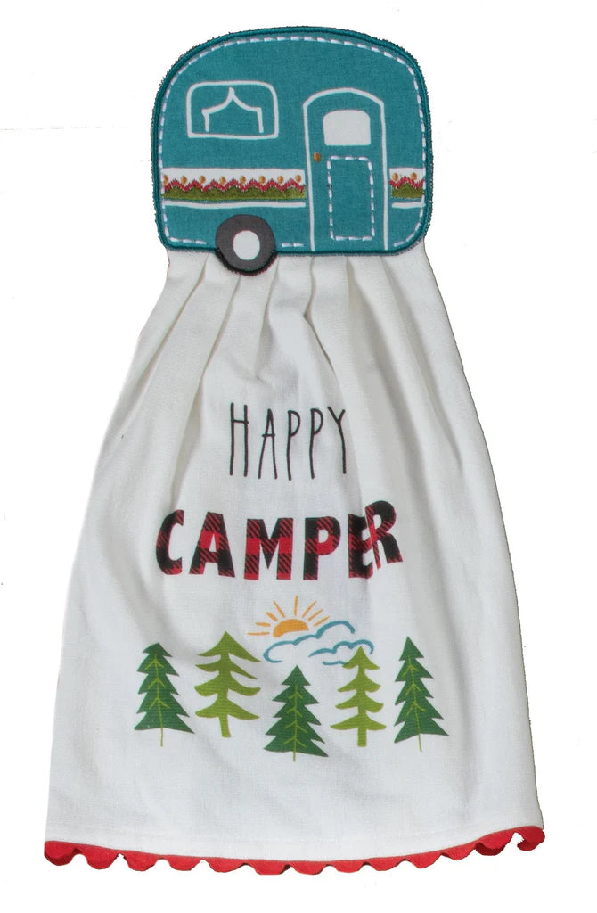 Happy Camper Hang Ups Kitchen Towel