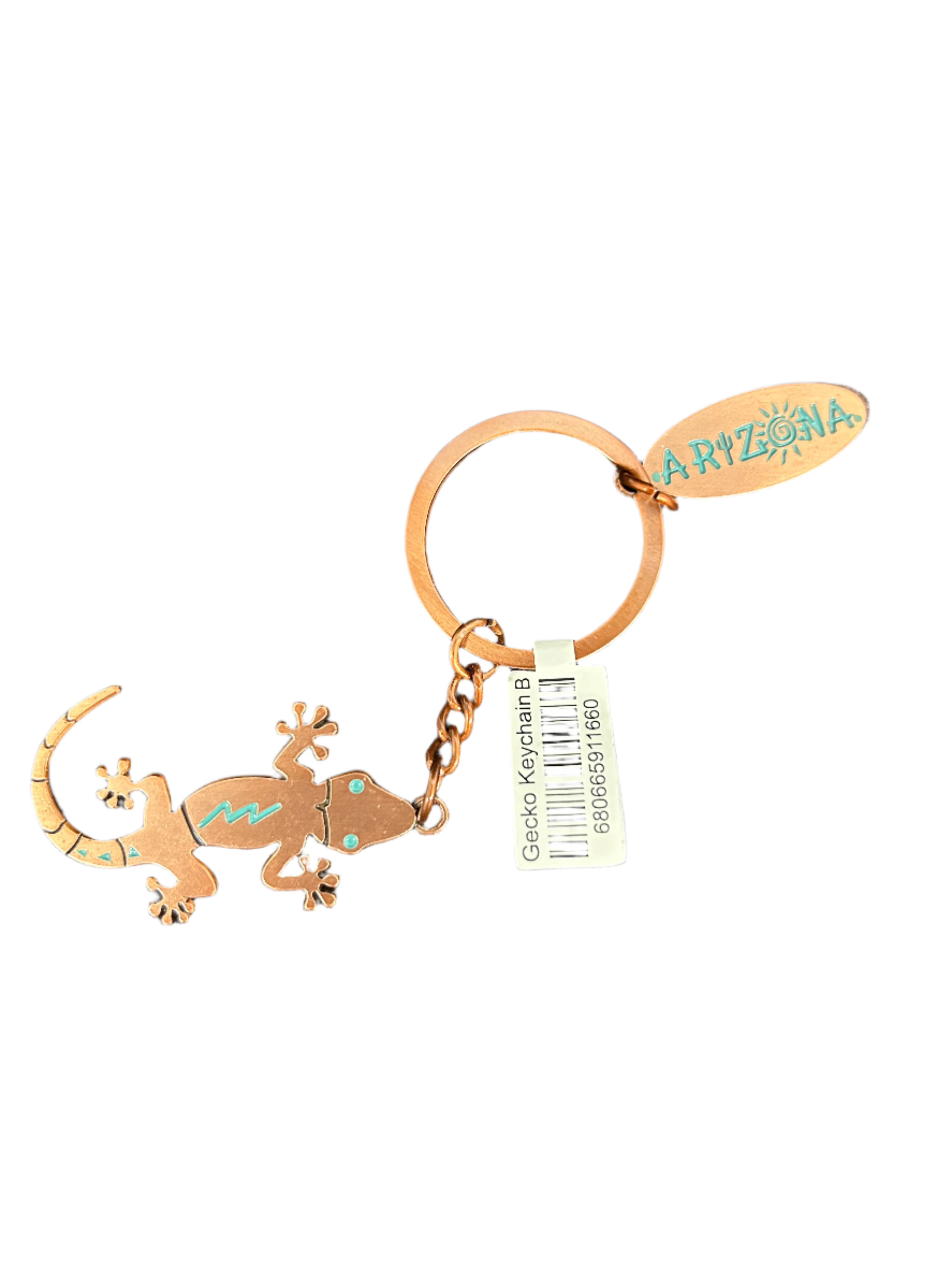 Gecko Keychain Az Tag Bronze