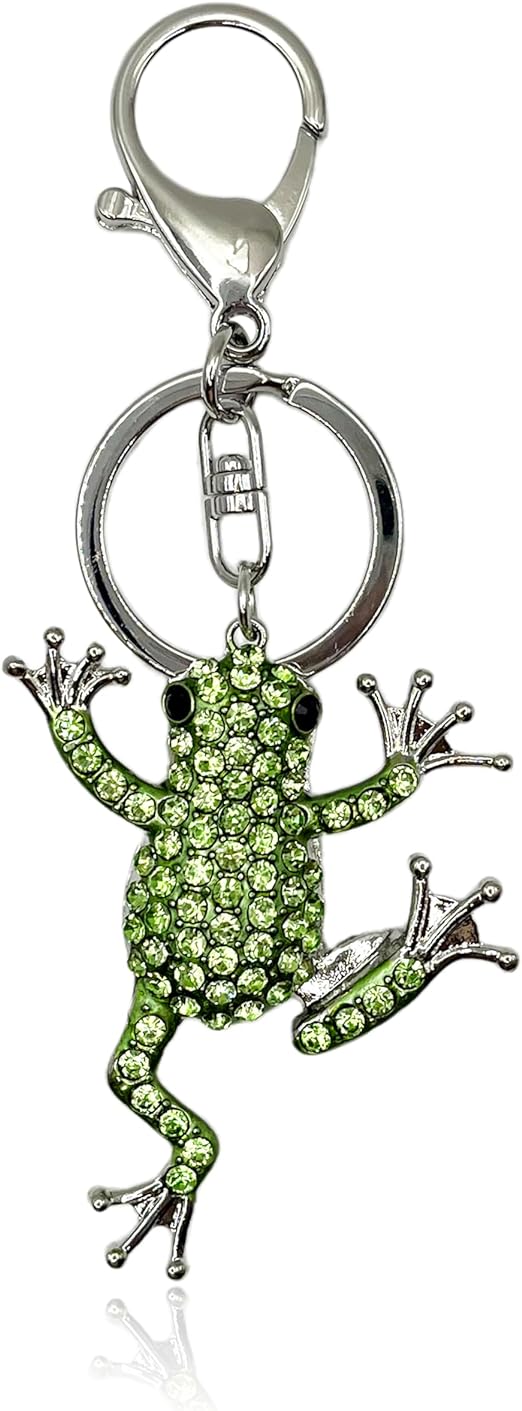 Frog Rhinestone Bling Bag Charm