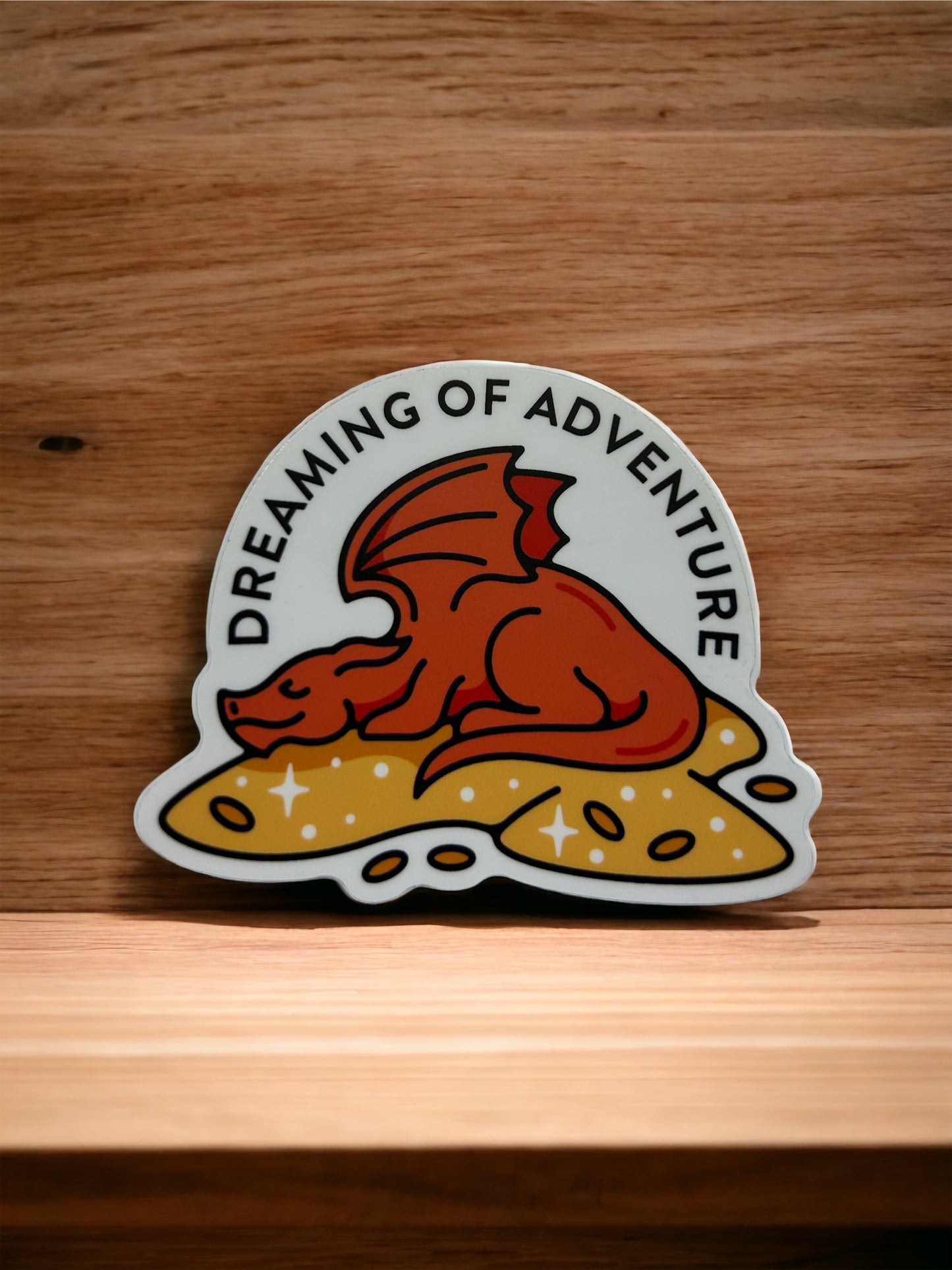 Dreaming of Adventure Sleeping Dragon Sticker