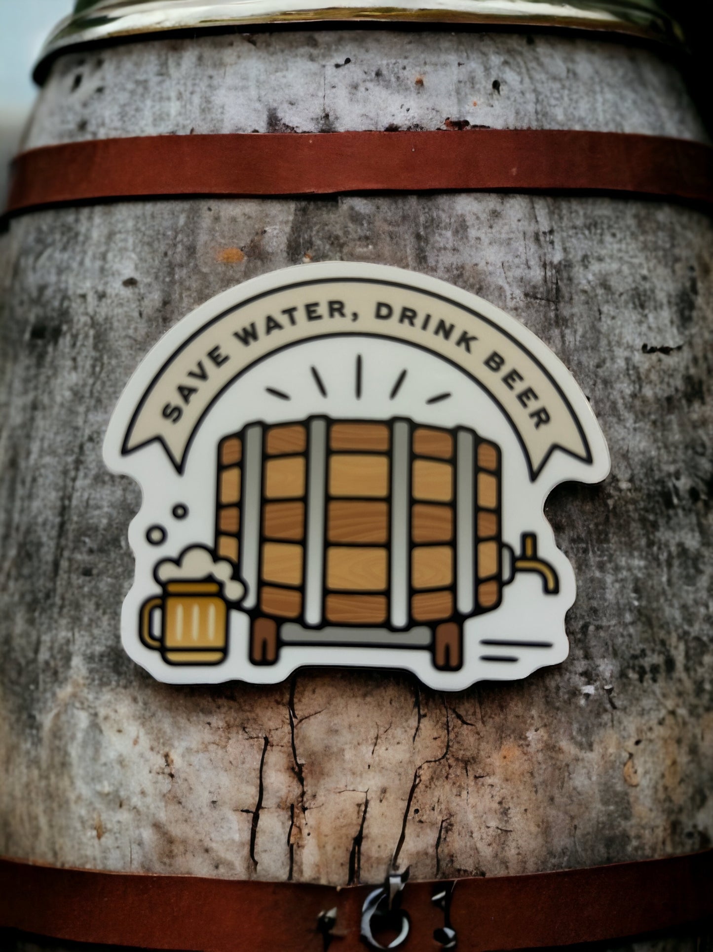Save Water, Drink Beer Keg Sticker