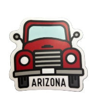 Arizona Old Pickup Front View Sticker