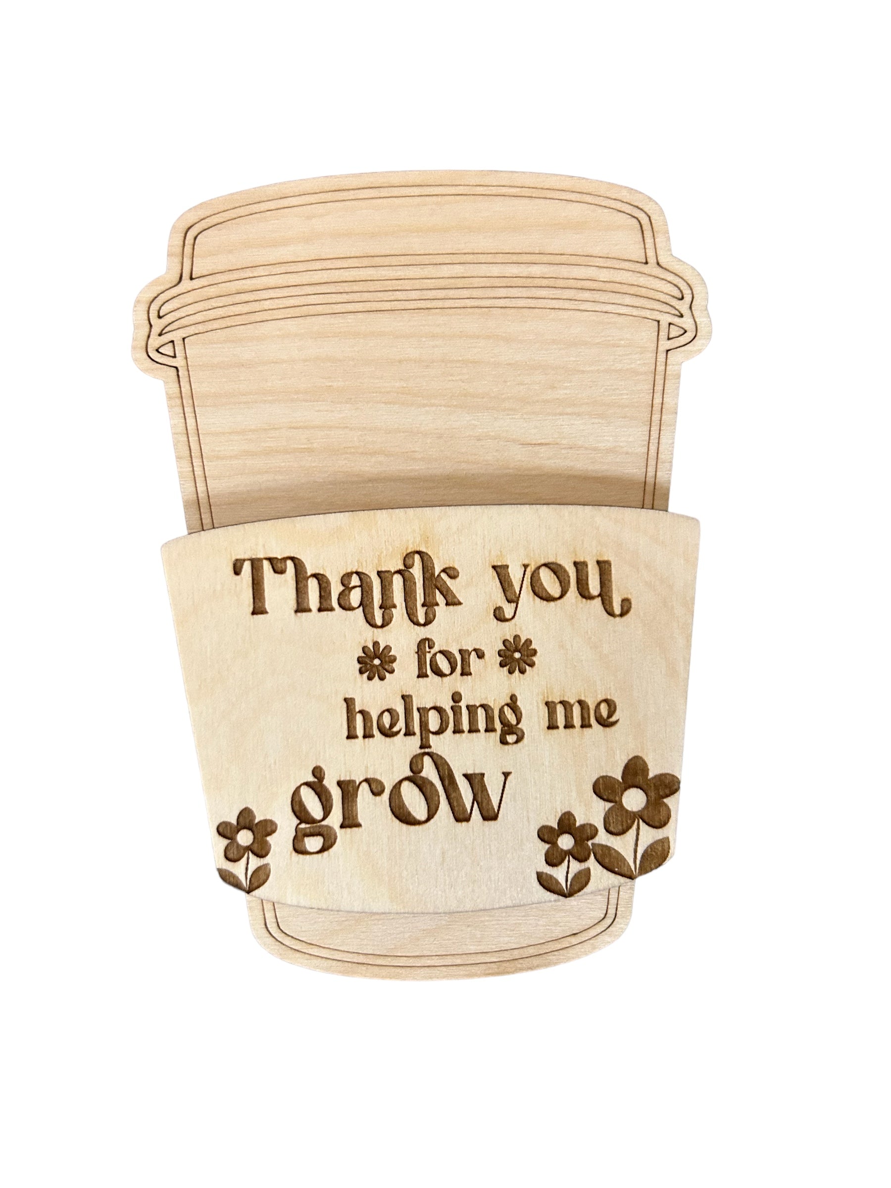 Thank You for Helping me Grow Gift Card Holder