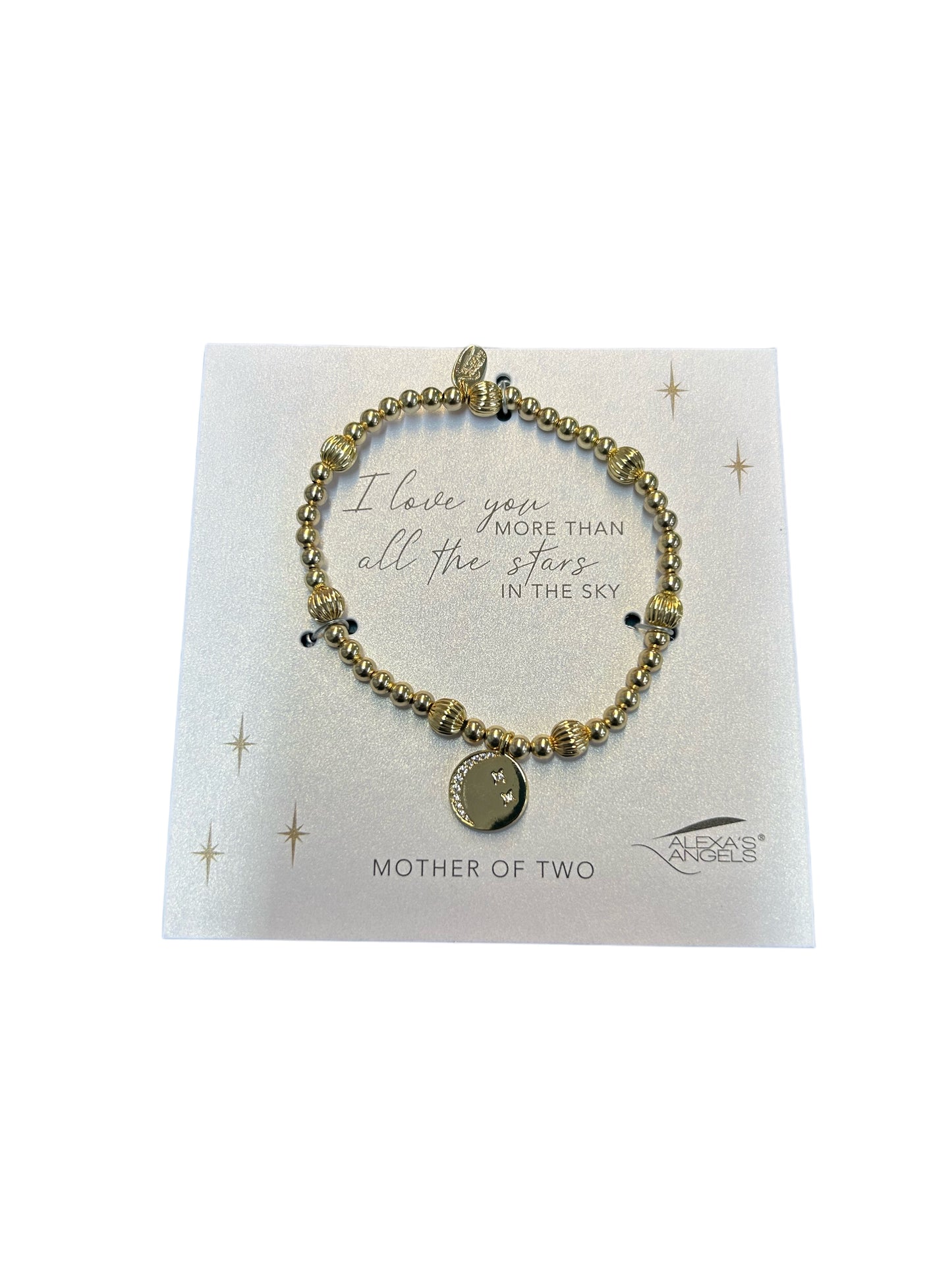 Moon and Stars Mother of Two Bracelet