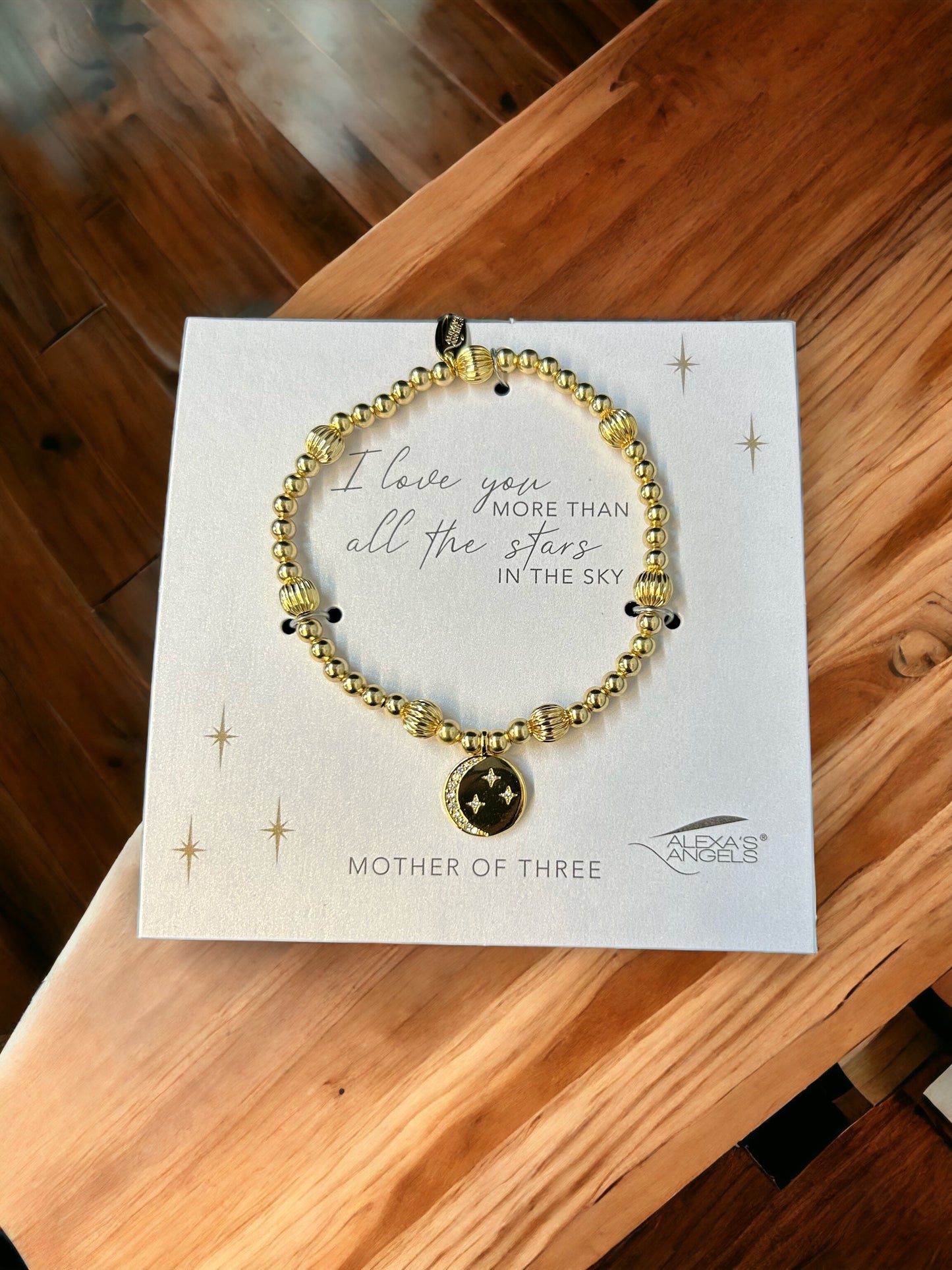 Moon and Stars Mother of Three Bracelet