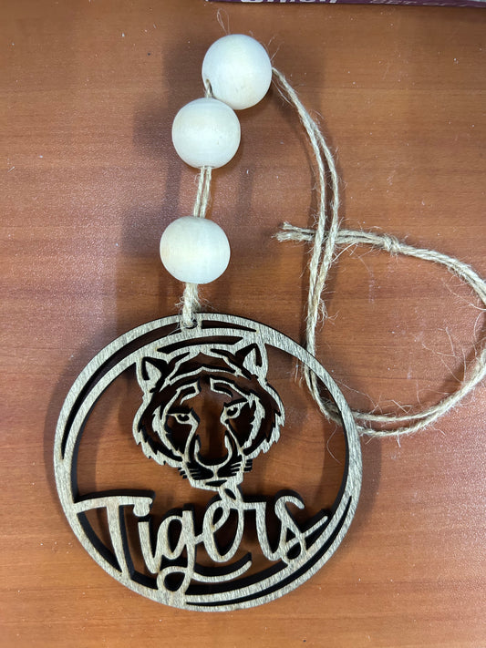 Tigers School Spirit Mascot Car Charm Ornament No Bow