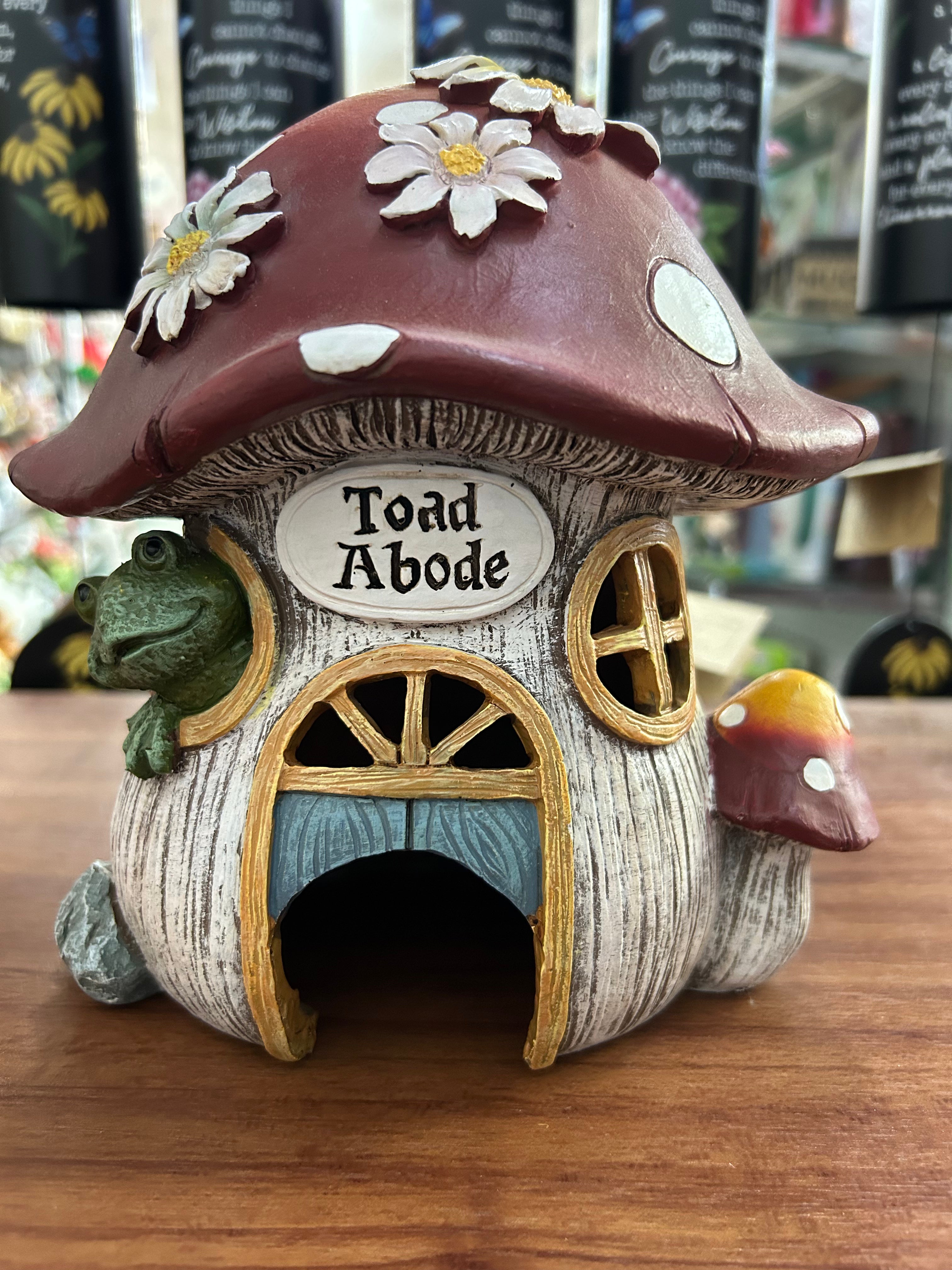 Toad Abode Mushroom House Statue