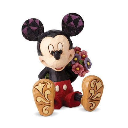 Mini Mickey Mouse with Flowers Figurine