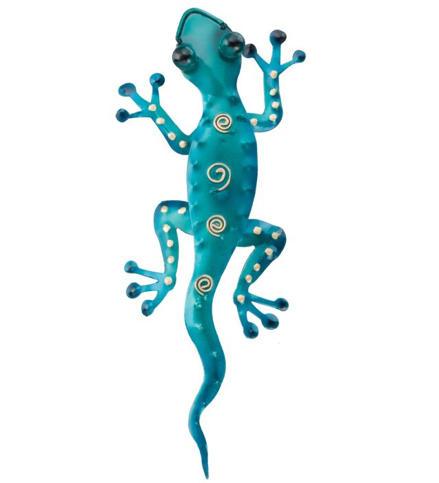Gecko Wall Decor 18” Blue