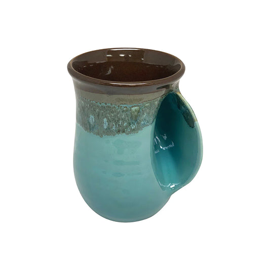 Tea/Coffee Handwarmer Ceramic Mug - Right Hand Ocean Tide