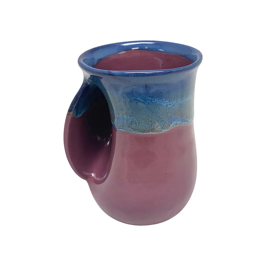 Handwarmer Tea/coffee Ceramic Mug - Left Hand Purple Passion