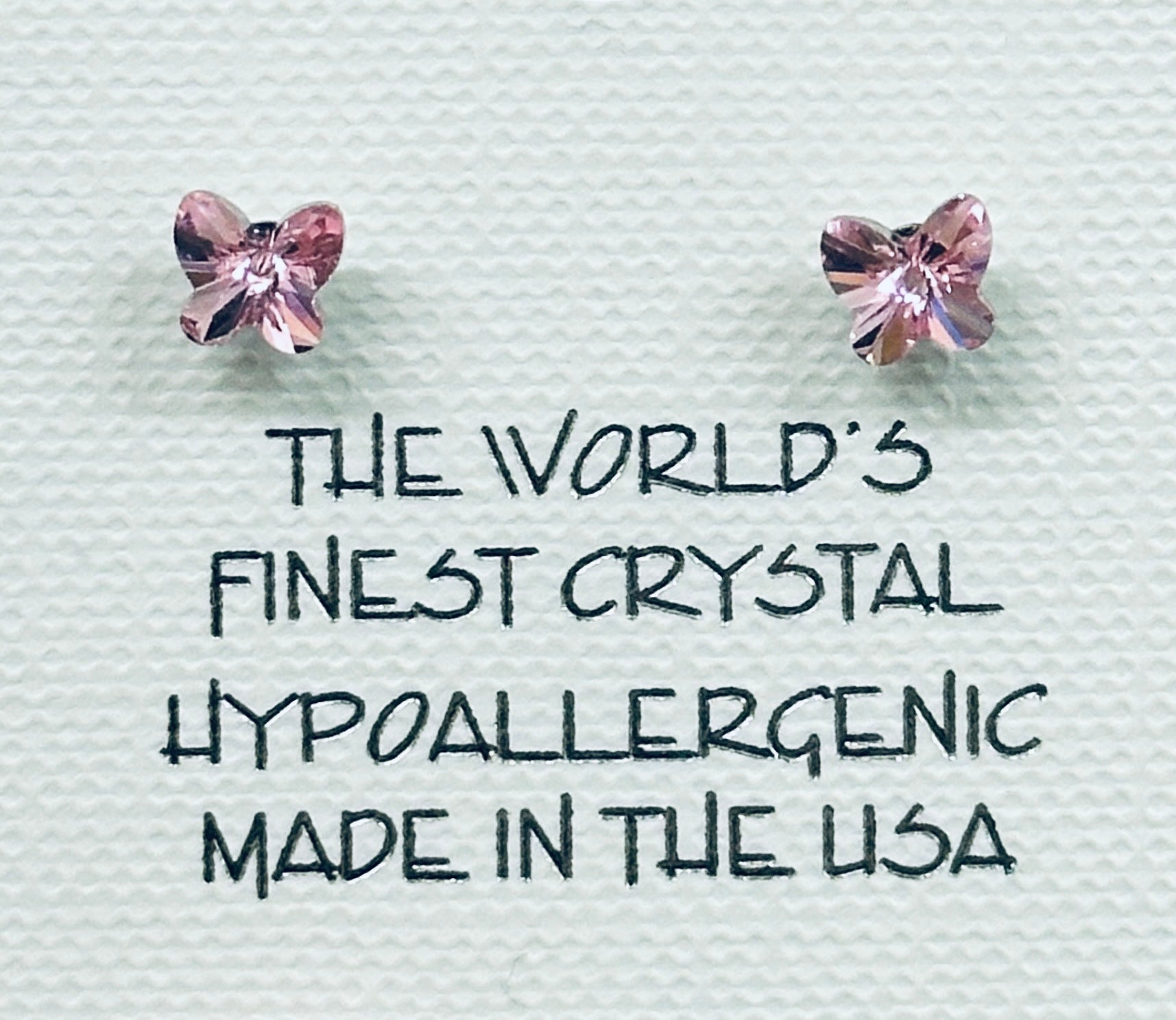 Butterfly Light Rose Earrings