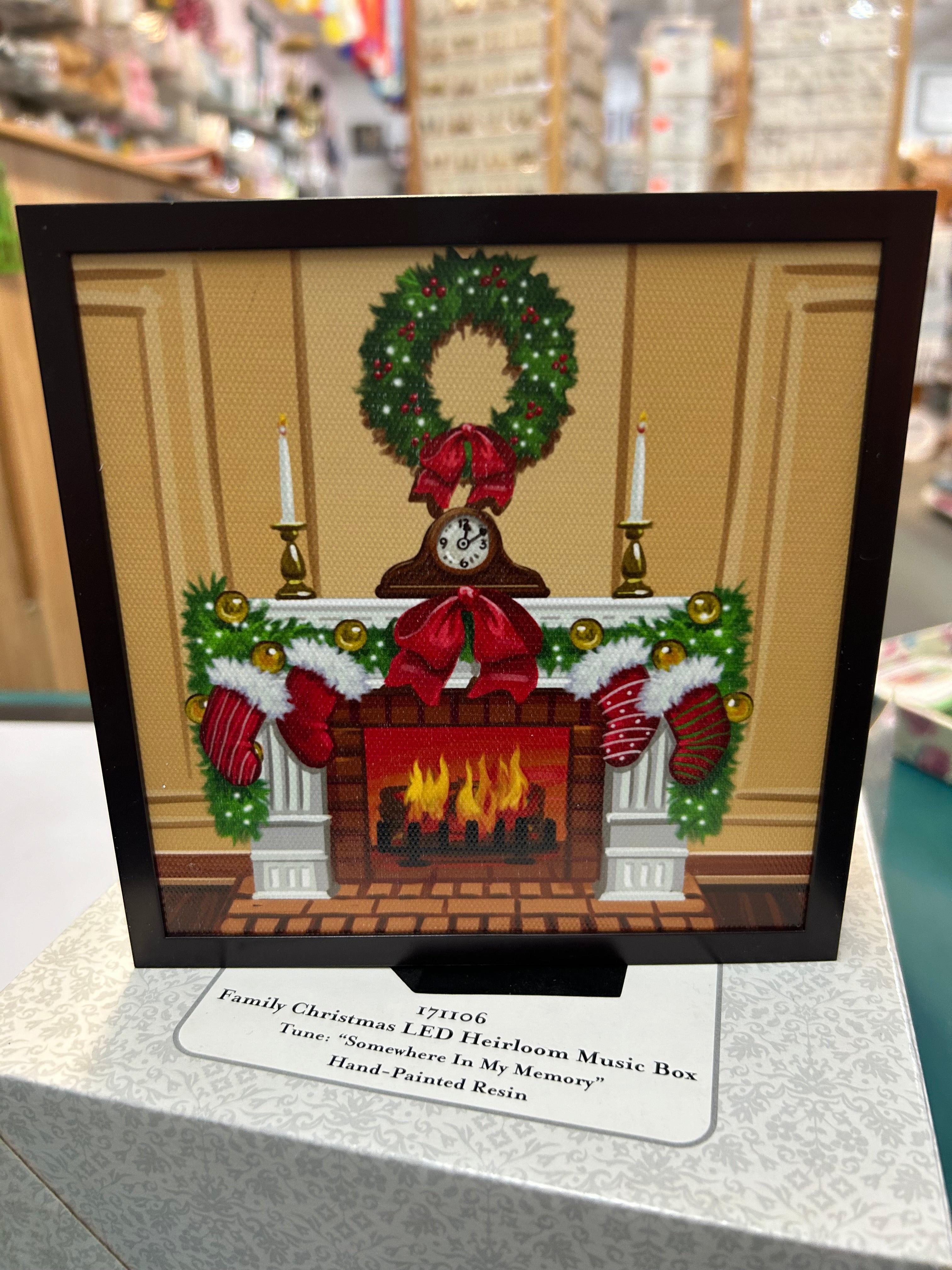 Family Christmas Heirloom LED Precious Moments Music Box
