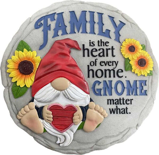 Family Gnome Stepping Stone