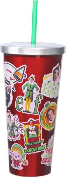 Elf Movie Stainless Steel Tumbler with Straw
