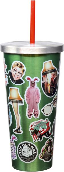A Christmas Story Stainless Steel Tumbler with Straw