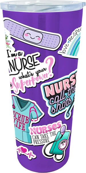 Nurse Sticker Art Travel Mug