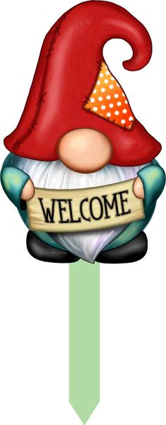 Welcome Gnome Yard Sign