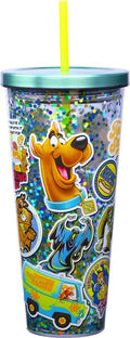 Scooby Doo Glitter Cup with Straw