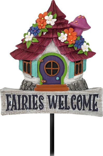 Fairies Welcome Garden Stake