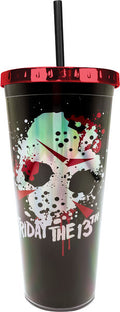 Friday the 13th Foil Cup with Straw
