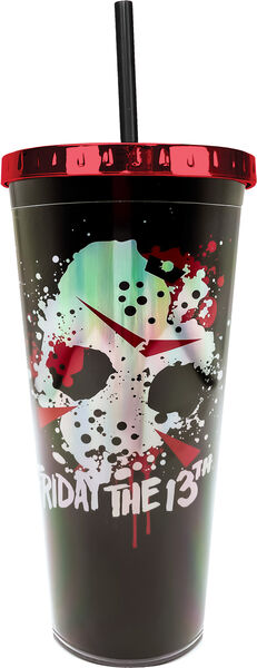 Friday the 13th Foil Cup with Straw