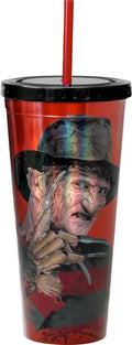 Freddy Krueger Foil Cup with Straw